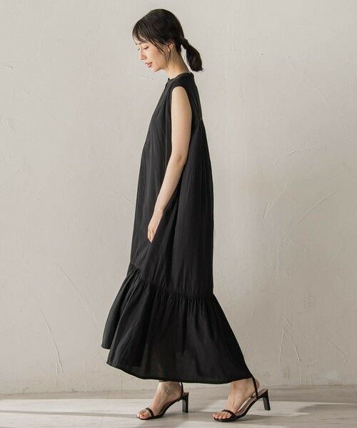 Droite lautreamont / ドロワットロートレアモン ロング・マキシ丈ワンピース | 【WEB限定】レーヨンティアード配色ステッチワンピース | 詳細2