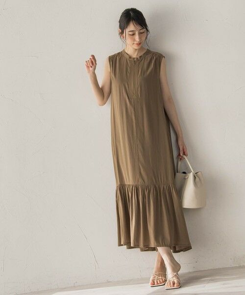 Droite lautreamont / ドロワットロートレアモン ロング・マキシ丈ワンピース | 【WEB限定】レーヨンティアード配色ステッチワンピース | 詳細5