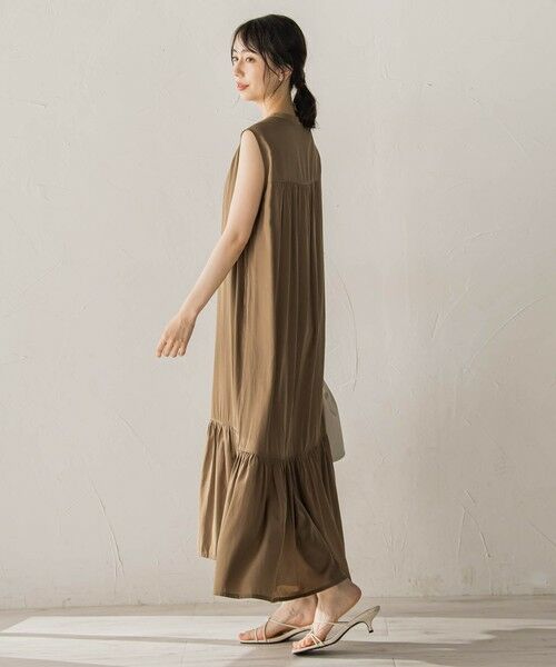 Droite lautreamont / ドロワットロートレアモン ロング・マキシ丈ワンピース | 【WEB限定】レーヨンティアード配色ステッチワンピース | 詳細7