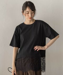 Droite lautreamont / ドロワットロートレアモン カットソー | ヒゲレース切替えチュニック
