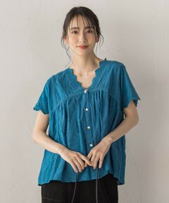 Droite lautreamont / ドロワットロートレアモン シャツ・ブラウス | 刺繍ハシゴレースブラウス