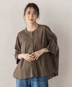 Droite lautreamont / ドロワットロートレアモン シャツ・ブラウス | キャンブリックバック刺繍ブラウス