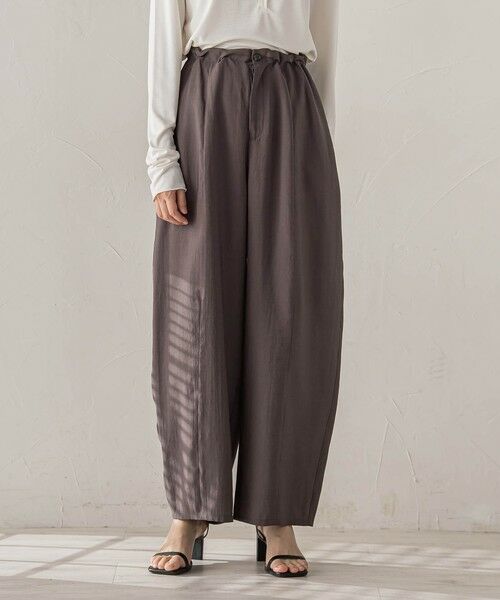 Droite lautreamont / ドロワットロートレアモン その他パンツ | サマーウールコクーンパンツ≪セットアップ対応≫（チャコールグレー）