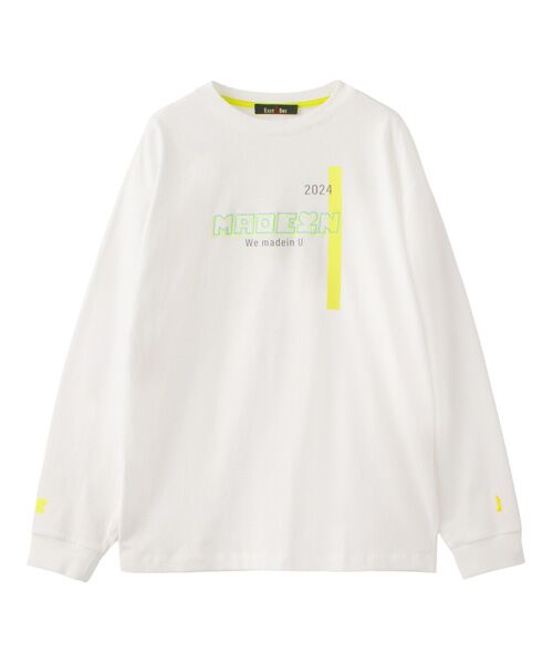 EASTBOY/イーストボーイ 長袖Tシャツ〈MADEIN〉 オフホワイト L EASTBOY/イーストボーイ 長袖Tシャツ〈MADEIN〉 オフホワイト L