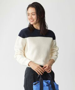 ELM バイカラー ニット / ELM KNIT WOMAN