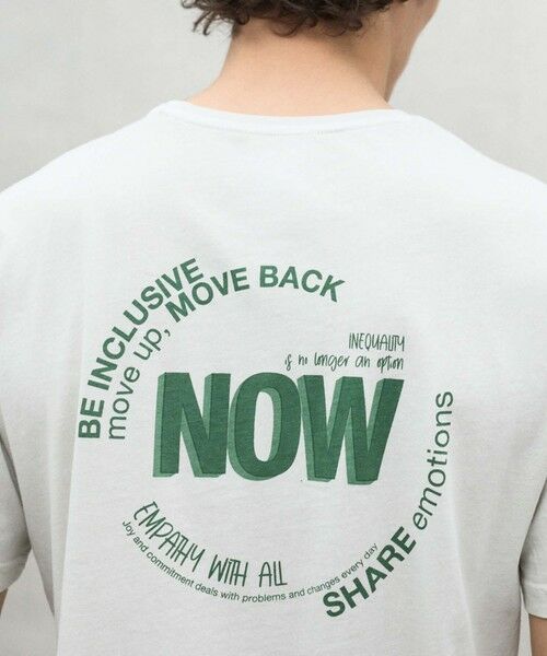 ECOALF/エコアルフ 【WEB限定】バックプリント メッセージ Tシャツ / ACT NOW HOPE T-SHIRT グレー L ECOALF/エコアルフ 【WEB限定】バックプリント メッセージ Tシャツ / ACT NOW HOPE T-SHIRT グレー L