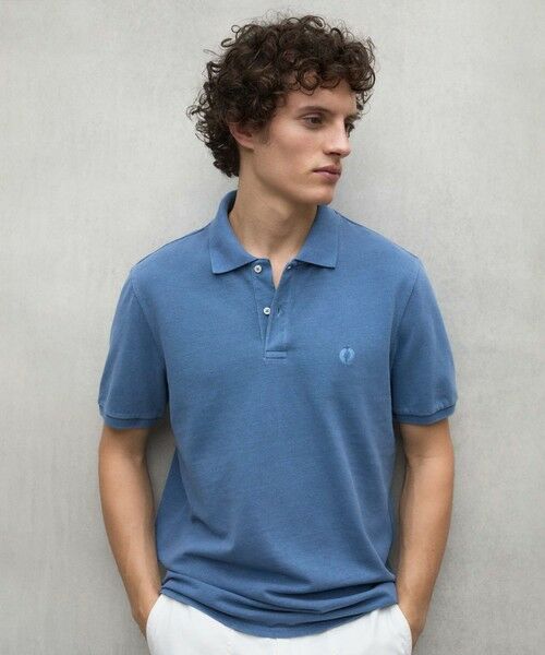 ECOALF/エコアルフ TEDAN BECAUSE ポロ / TEDANALF POLO MAN ブルー8 L ECOALF/エコアルフ TEDAN BECAUSE ポロ / TEDANALF POLO MAN ブルー8 L