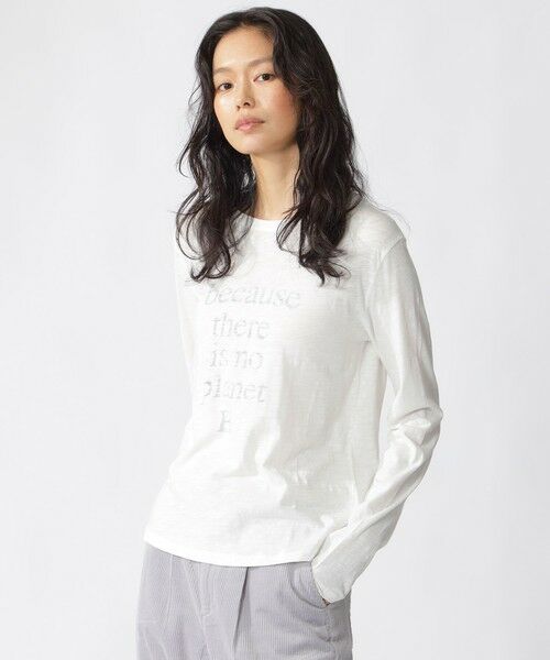 ECOALF/エコアルフ ROCHA BECAUSE ロンT / ROCHA T-SHIRT WOMAN オフホワイト M ECOALF/エコアルフ ROCHA BECAUSE ロンT / ROCHA T-SHIRT WOMAN オフホワイト M