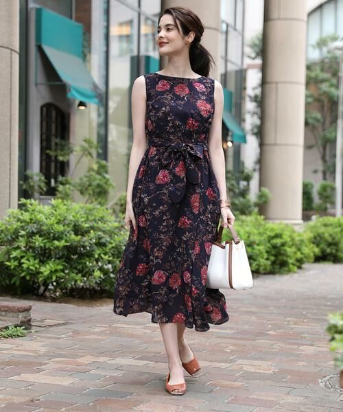 セール 大きいサイズ リゾートフラワープリントワンピース Viscotecs Maglie Par Ef De ミニ丈 ひざ丈ワンピース Ef De L エフデ エルサイズ ファッション通販 タカシマヤファッションスクエア