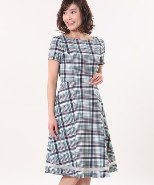 セール シースルーデザインチェックワンピース ミニ丈 ひざ丈ワンピース Ef De エフデ ファッション通販 タカシマヤファッションスクエア