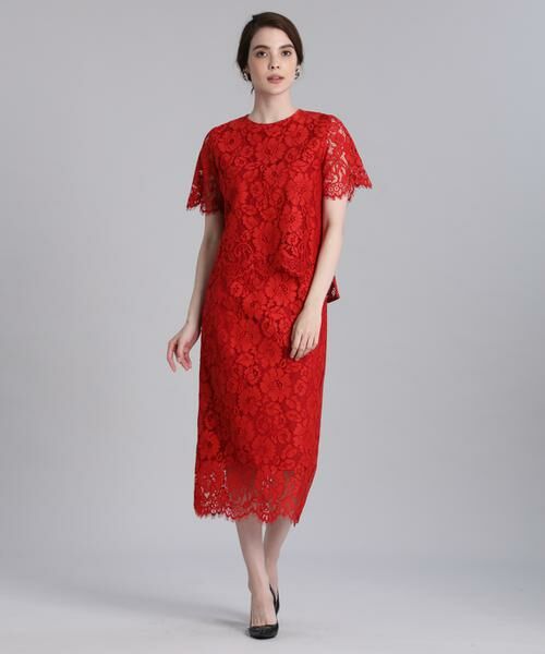 セール】 《Maglie WHITE》ラッセルレースタイトスカート （ミニ・ひざ  