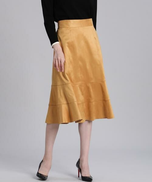 セール】 《大きいサイズ》フェイクスエードティアードスカート  