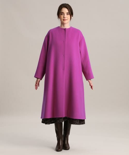 セール】 《Maglie par ef-de》Aラインロングコート《Super110's Wool ...