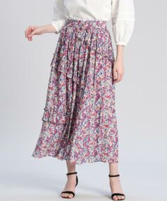 Maglie le cassetto / マーリエ ル カセット ミニ・ひざ丈スカート | 《大きいサイズ》カラフルフラワースカート《Maglie par ef-de》