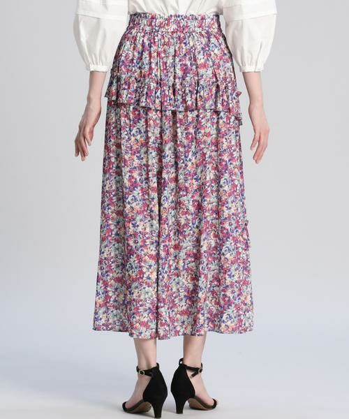 Maglie le cassetto / マーリエ ル カセット ミニ・ひざ丈スカート | 《大きいサイズ》カラフルフラワースカート《Maglie par ef-de》 | 詳細4