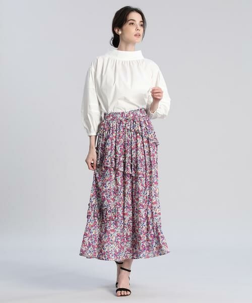 Maglie le cassetto / マーリエ ル カセット ミニ・ひざ丈スカート | 《大きいサイズ》カラフルフラワースカート《Maglie par ef-de》 | 詳細6