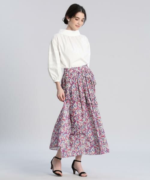 Maglie le cassetto / マーリエ ル カセット ミニ・ひざ丈スカート | 《大きいサイズ》カラフルフラワースカート《Maglie par ef-de》 | 詳細7