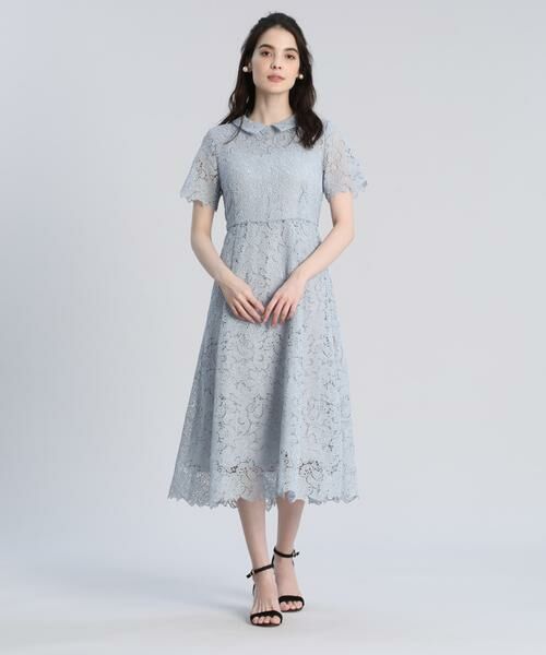 激安通販の 大きいサイズ 衿付きレースワンピース Maglie White ワンピース