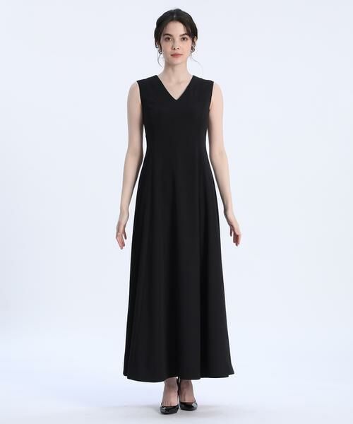 Maglie le cassetto / マーリエ ル カセット ミニ丈・ひざ丈ワンピース | 《M Maglie le cassetto》Vネックロングドレス | 詳細13