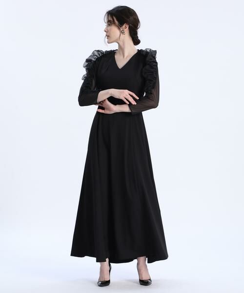 Maglie le cassetto / マーリエ ル カセット ミニ丈・ひざ丈ワンピース | 《M Maglie le cassetto》Vネックロングドレス | 詳細19