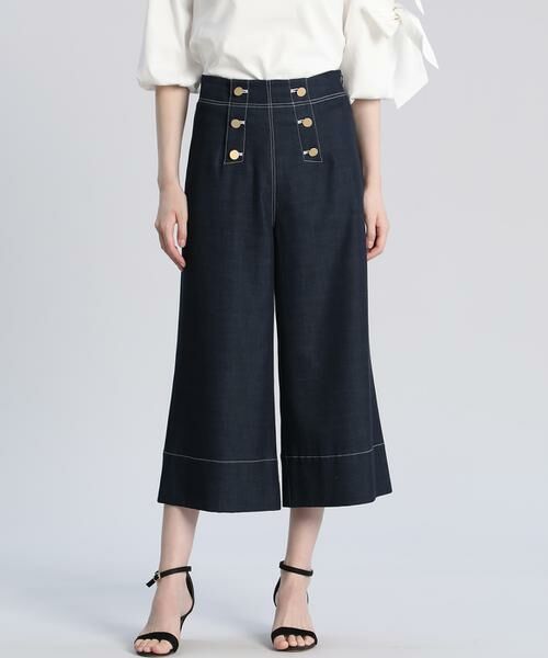 Maglie le cassetto / マーリエ ル カセット デニムパンツ | 《Maglie par ef-de》マリンガウチョパンツ | 詳細1