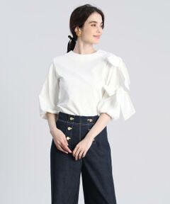 Maglie le cassetto / マーリエ ル カセット カットソー | 《大きいサイズ》リボンカットソー《Maglie par ef-de》