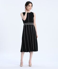 Maglie le cassetto / マーリエ ル カセット ミニ丈・ひざ丈ワンピース | 《M Maglie le cassetto》ラインニットワンピース