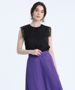 Maglie le cassetto / マーリエ ル カセット シャツ・ブラウス | 《大きいサイズ》刺繍衿ブラウス《Maglie par ef-de》