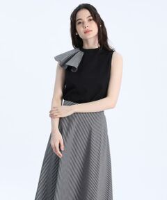 Maglie le cassetto / マーリエ ル カセット カットソー | 《Maglie par ef-de》アシメフリルカットソー