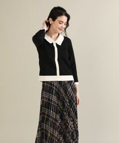 Maglie le cassetto / マーリエ ル カセット ニット・セーター | 《Maglie par ef-de》衿付き配色ニット
