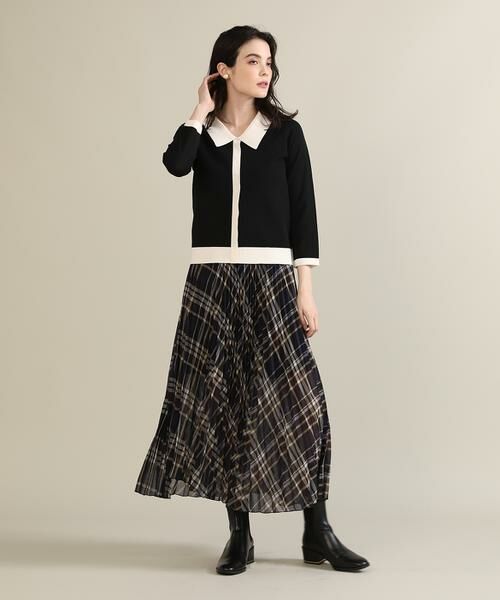 Maglie le cassetto / マーリエ ル カセット ニット・セーター | 《Maglie par ef-de》衿付き配色ニット | 詳細8