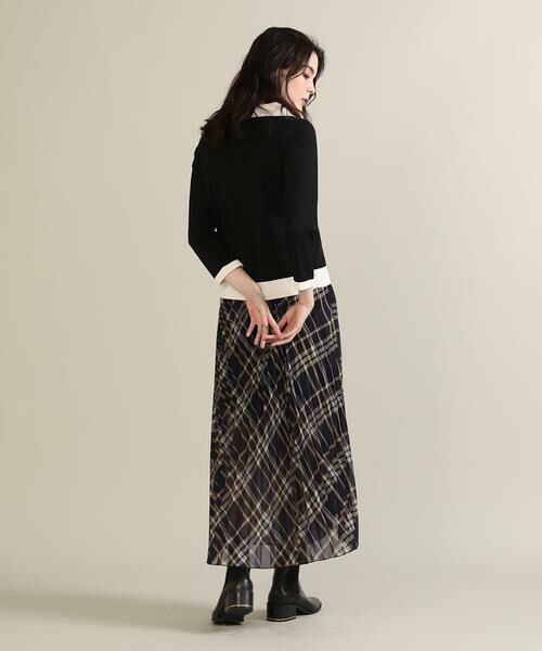 エフデ　ニット セール】 《Maglie par ef-de》衿付き配色ニット （ニット