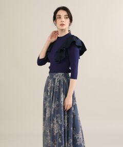 《大きいサイズ》フリルドッキングニット《Maglie par ef-de》