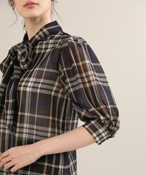 Maglie le cassetto / マーリエ ル カセット シャツ・ブラウス | 《Maglie par ef-de》ボウタイチェックブラウス | 詳細7