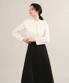 Maglie le cassetto / マーリエ ル カセット シャツ・ブラウス | 《大きいサイズ》刺繍衿ブラウス《Maglie WHITE》