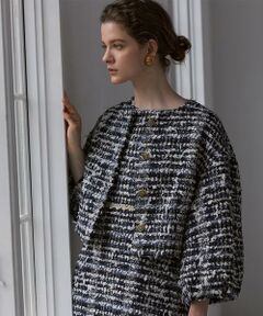 Maglie le cassetto / マーリエ ル カセット ノーカラージャケット | 《M Maglie le cassetto》ファンシーツイードジャケット《CLARENSON》