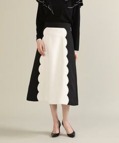 Maglie le cassetto / マーリエ ル カセット ミニ・ひざ丈スカート | 《大きいサイズ》スカラップデザインスカート《Maglie par ef-de》