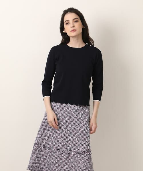 Maglie le cassetto / マーリエ ル カセット ニット・セーター | 《大きいサイズ》スカラッププルオーバーニット《Maglie par ef-de》 | 詳細8