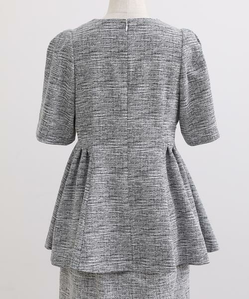 Maglie le cassetto / マーリエ ル カセット シャツ・ブラウス | 《大きいサイズ》サマーツイードペプラムブラウス《M Maglie le cassetto》 | 詳細6