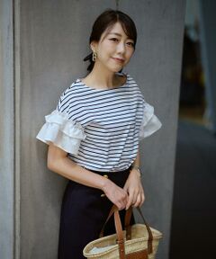 Maglie le cassetto / マーリエ ル カセット カットソー | 《大きいサイズ》フリルスリーブカットソー