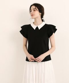 Maglie le cassetto / マーリエ ル カセット カットソー | 《大きいサイズ》衿付きフレアカットソー