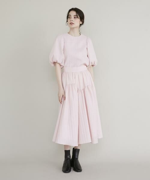 Maglie le cassetto / マーリエ ル カセット ミニ・ひざ丈スカート | 《大きいサイズ》ふくれジャガードスカート | 詳細6