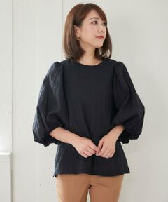 Maglie le cassetto / マーリエ ル カセット シャツ・ブラウス | 《大きいサイズ》ふくれジャガードブラウス