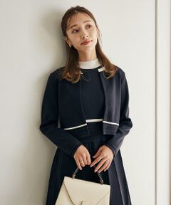 Maglie le cassetto / マーリエ ル カセット カーディガン・ボレロ | 《M Maglie le cassetto》バイカラーボレロカーディガン