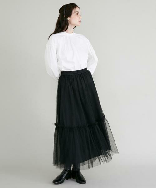 Maglie le cassetto / マーリエ ル カセット ミニ・ひざ丈スカート | 《大きいサイズ》チュールロングスカート | 詳細1