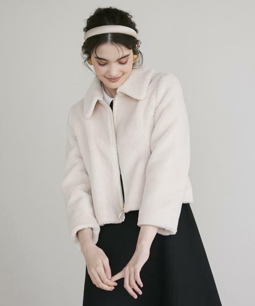 Maglie le cassetto / マーリエ ル カセット その他アウター | 《大きいサイズ》衿付きエコファーブルゾン | 詳細13
