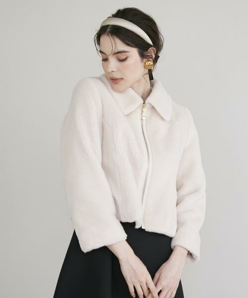 Maglie le cassetto / マーリエ ル カセット その他アウター | 《大きいサイズ》衿付きエコファーブルゾン | 詳細14