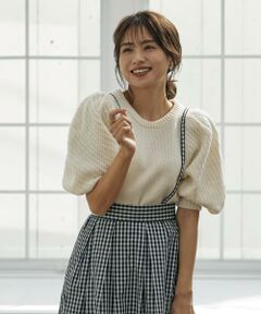 《大きいサイズ》可愛げ満点ふんわりニット《曽田茉莉江コラボ》