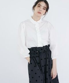 Maglie le cassetto / マーリエ ル カセット シャツ・ブラウス | 《大きいサイズ》フロントフリル衿付きブラウス