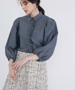 Maglie le cassetto / マーリエ ル カセット シャツ・ブラウス | 《大きいサイズ》フロントフリル衿付きブラウス